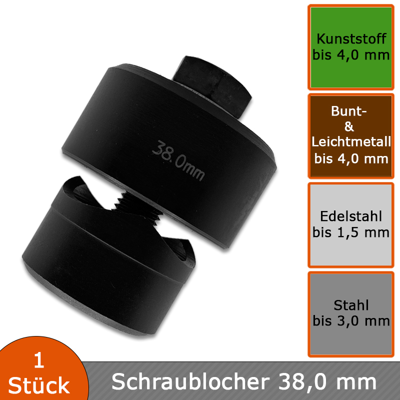 Verlegehilfen Schraublocher 38,0 mm 1