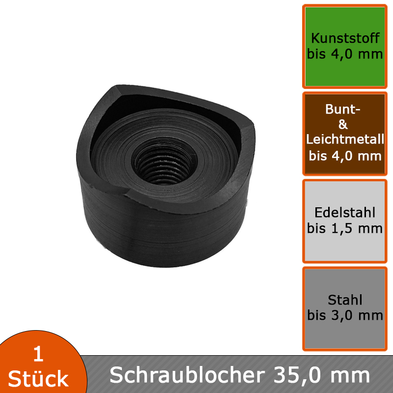 Verlegehilfen Schraublocher 35,0mm 2
