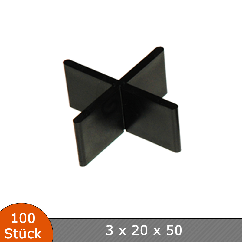 Verlegehilfen Fugenkreuze 3 mm x 20 mm für Bodenplatten Terrassenplatten Fliesenkreuze