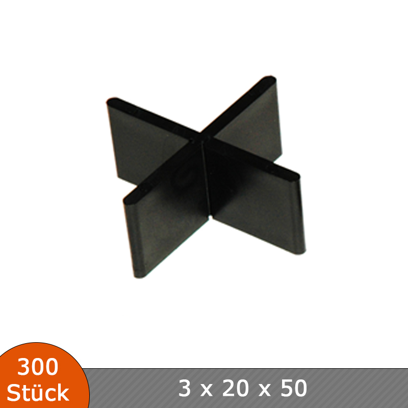 Verlegehilfen Fugenkreuze 3 mm x 20 mm für Bodenplatten Terrassenplatten Fliesenkreuze