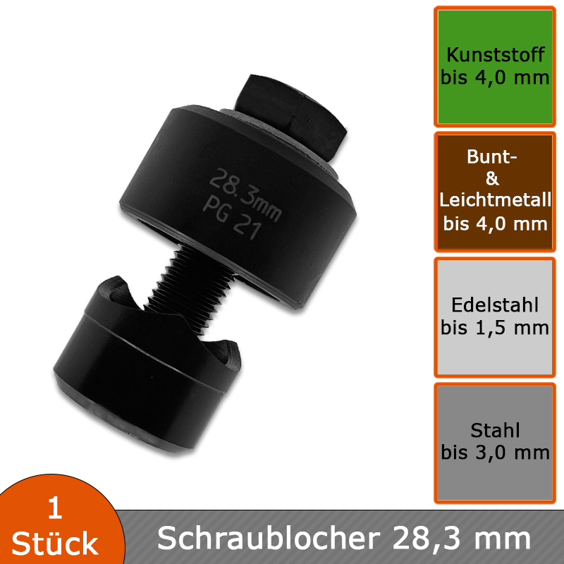 Verlegehilfen Schraublocher 28,3 mm 1