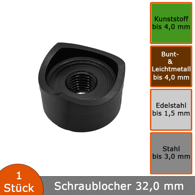 Verlegehilfen Schraublocher 32,0 mm 2