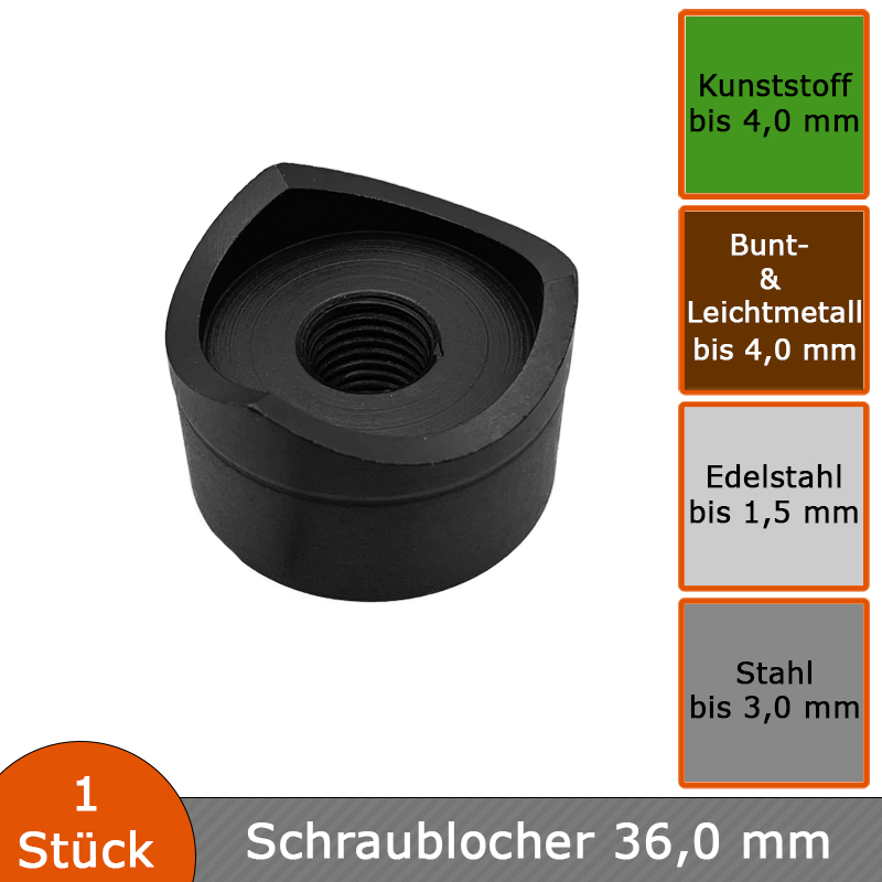 Verlegehilfen Schraublocher 36,0 mm 2