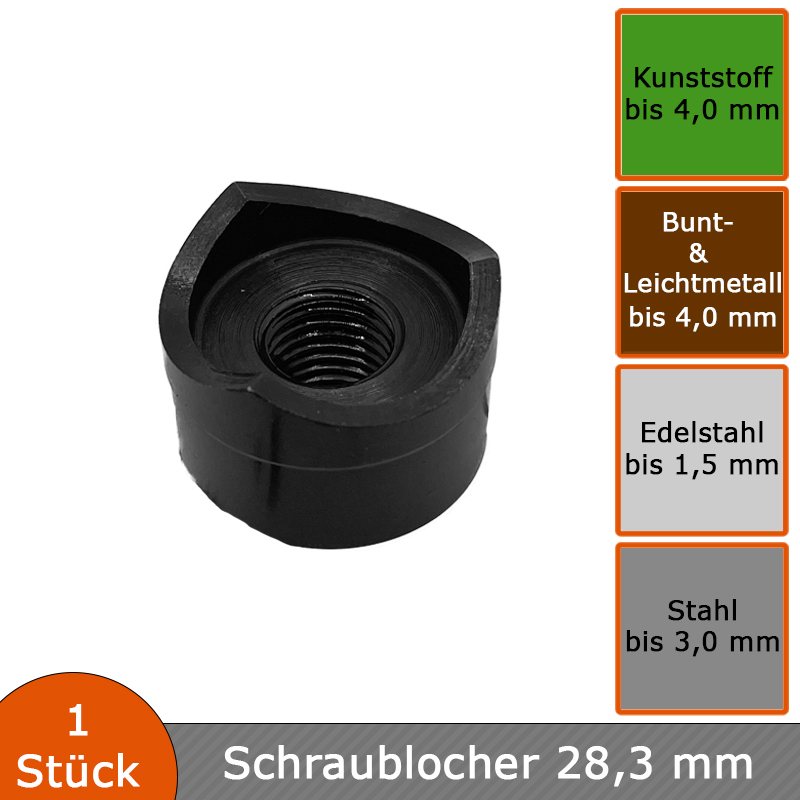 Verlegehilfen Schraublocher 28,3 mm 2
